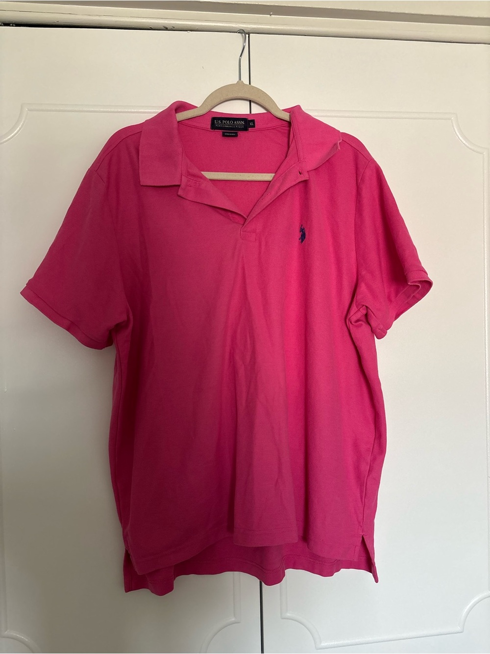 Ralph Lauren Pink Polo with Navy Pony Embroidery